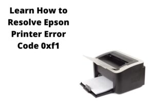 Epson Printer error 0xf1