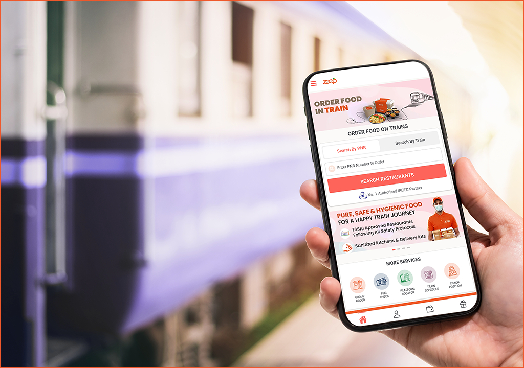 Online food delivery in train